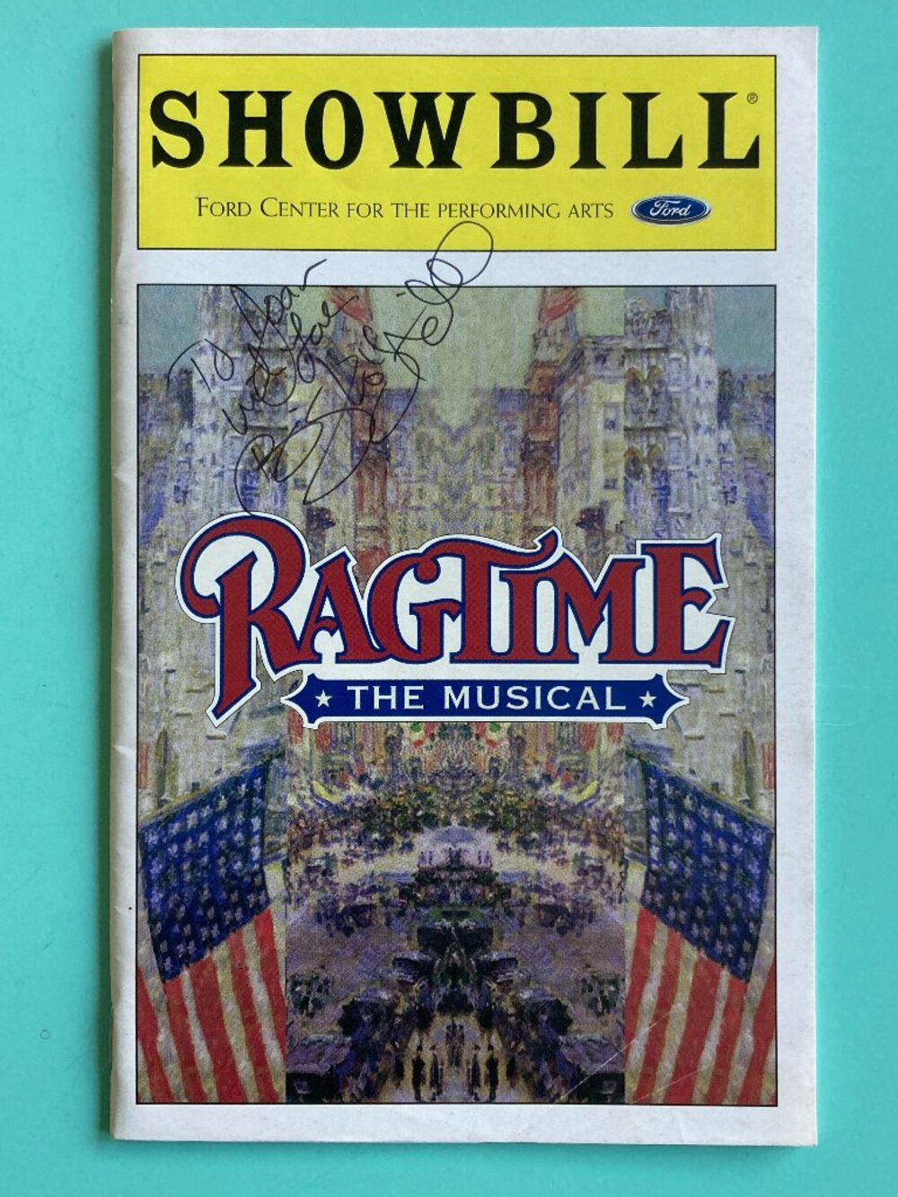 Brian Stokes Mitchell (Only) Signed Inscribed Ragtime Playbill Marin Mazzie 1998